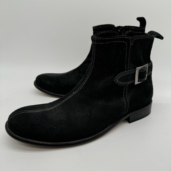 Red Tape “Cyril” Black Suede Boots Size 10 - Picture 1 of 12